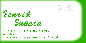 henrik supala business card